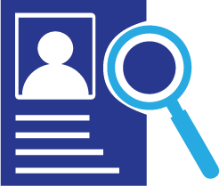 Blue and purple in office singe Icon