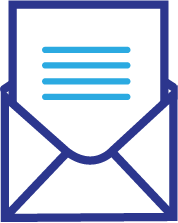 blue and purple letter icon